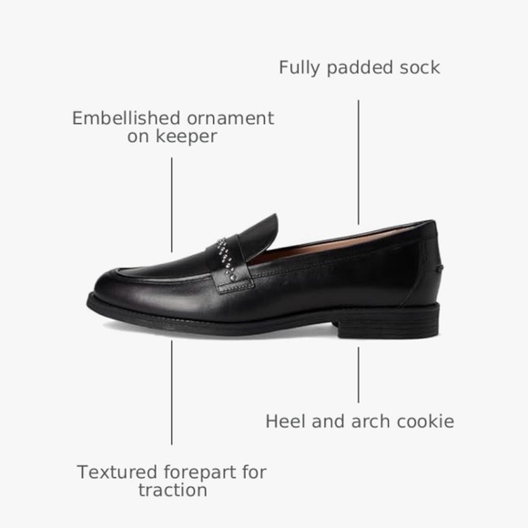 Cole Haan Stassi Embellished Black Loafers. Size 5B - Picture 7 of 7